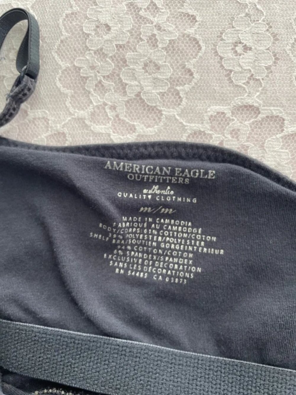 navy floral print babydoll cami top - Picture 2 of 4